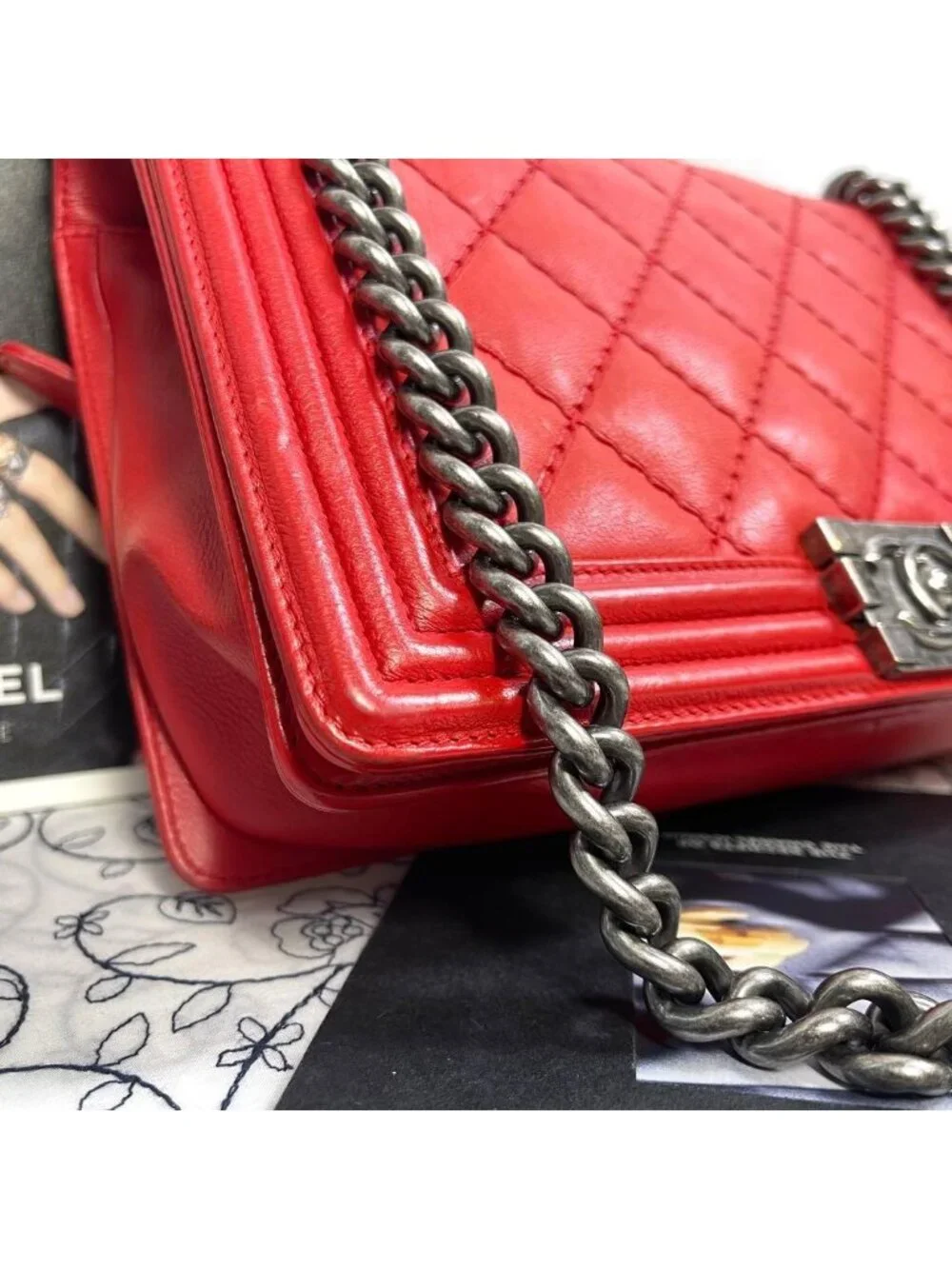 Chanel Boy Quilted Chain Shoulder